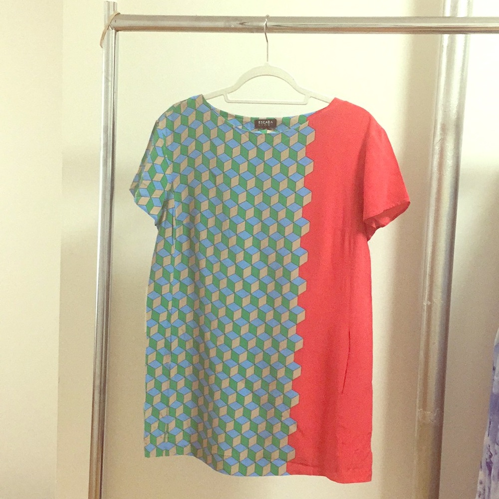 printed ESCADA long silk tee